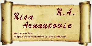Miša Arnautović vizit kartica